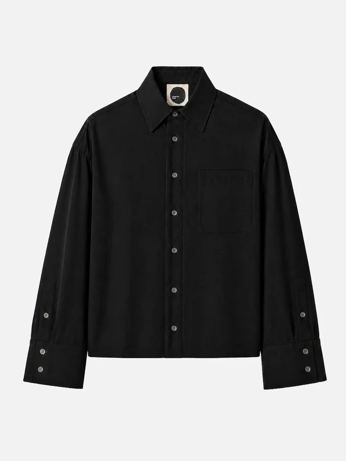 shopi go Sapporo Wide Shirt - Black – siyah, ön görünüm