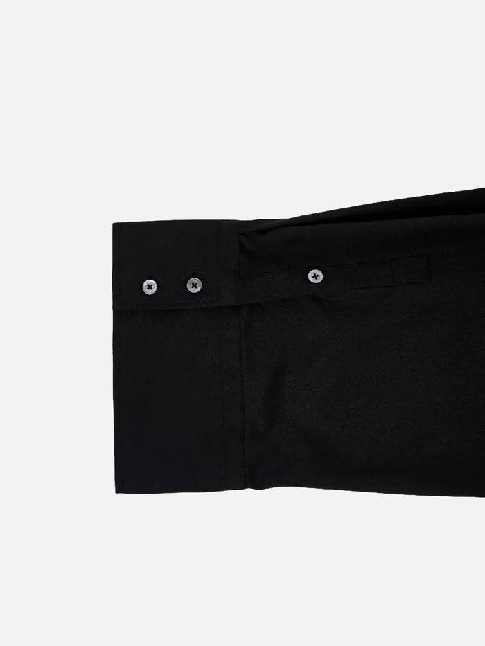 shopi go Setagaya Cropped Long Sleeve Shirt - Black – siyah, manşet detayı