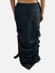EX DE RUE Sculpt Skirt III – indigo, arka görünüm