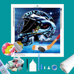 Seattle Kraken NHL Hockey Net & Mask Diamond Painting