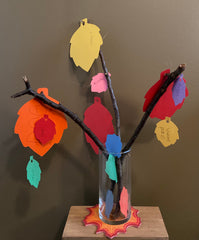Leaf Marble Assorted Color Creative Cut-Outs- 3" - Creative Shapes Etc.