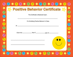 Certificate for Good Behavior