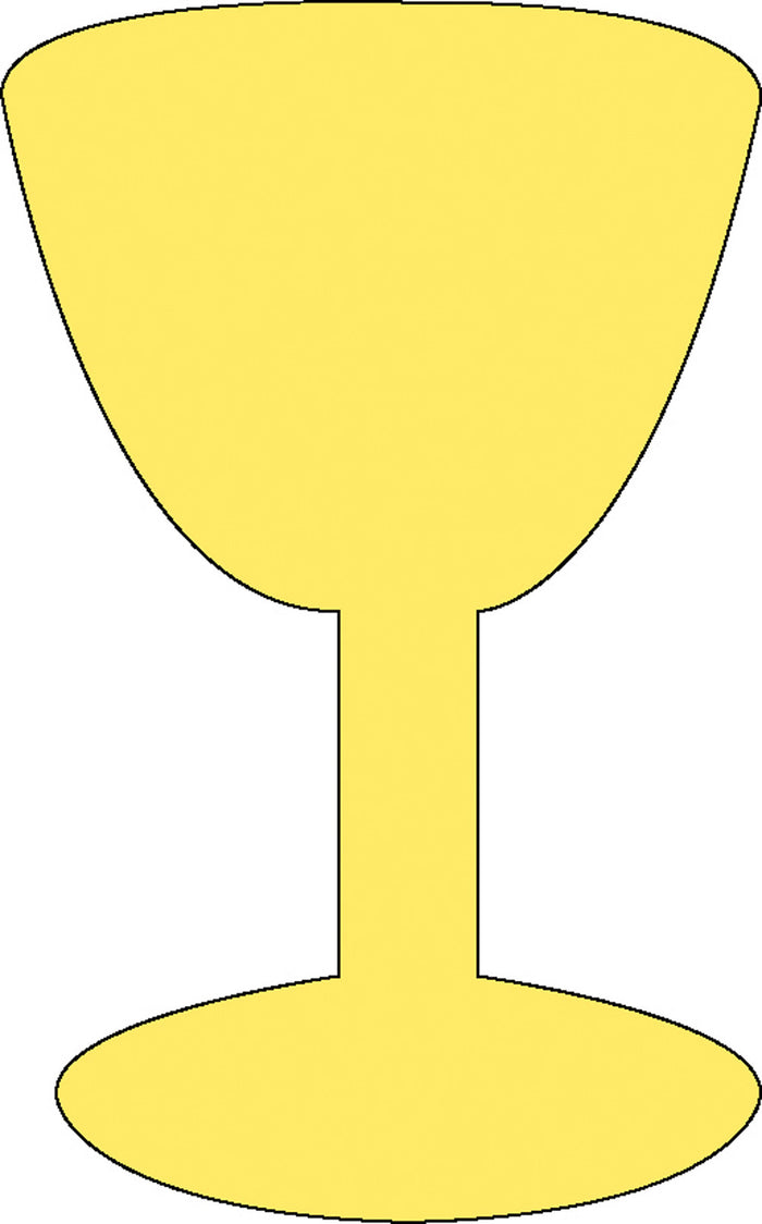 Yellow Sticky Shape Notepad Wine Glass - Creative Shapes Etc.