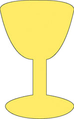 Yellow Sticky Shape Notepad Wine Glass - Creative Shapes Etc.