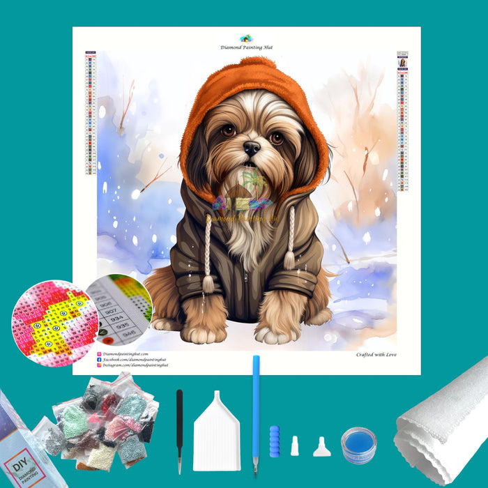 Shih Tzu Winter Diamond Painting
