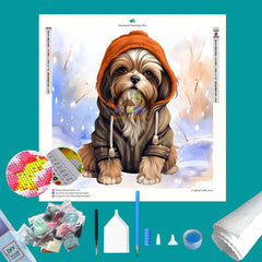 Shih Tzu Winter Diamond Painting