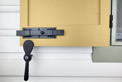 Shutter Dogs Tiebacks - Colonial Romantic Style - Beacon Hill with Lag - Black Powder Coat