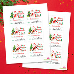Signed by Santa Christmas Gift Labels - Santa Checking His List