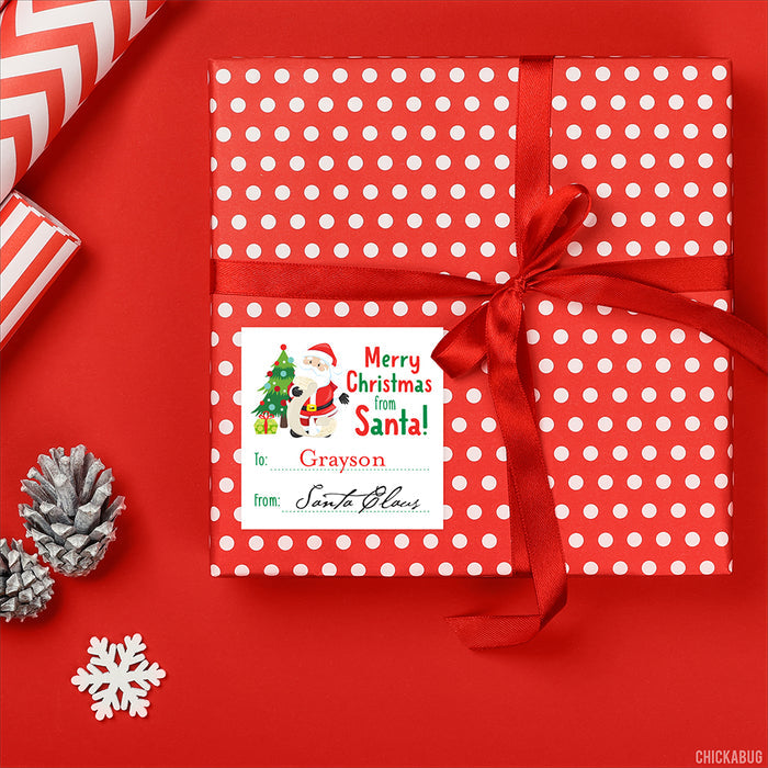 Signed by Santa Christmas Gift Labels - Santa Checking His List