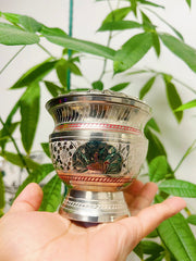 Silver Charcoal/Cone/Herb Incense Burner