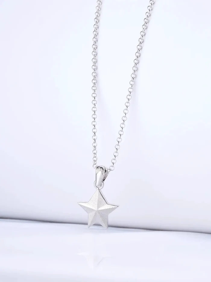 ATOLYEWOLF Single Star Necklace in Silver - KOLYE