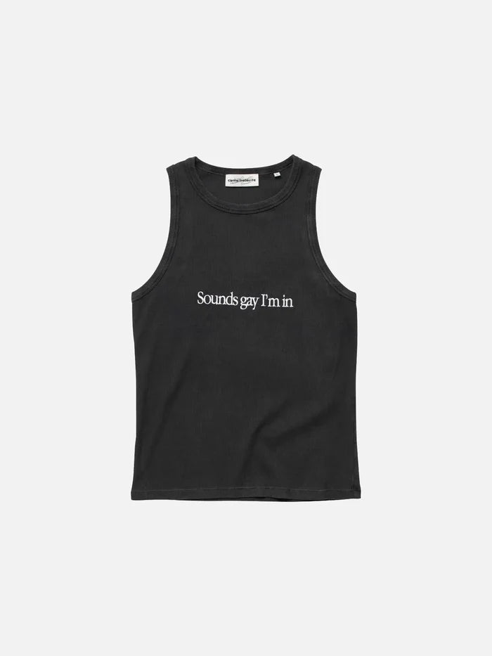 CARNE BOLLENTE Sounds Gay Im Sleeveless - Off Black - Kategorize edilmemiş ATLET