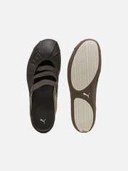 PUMA Speedcat Mule Wns – Espresso Bean/Haute Coffee, ön görünüm ve taban detayları