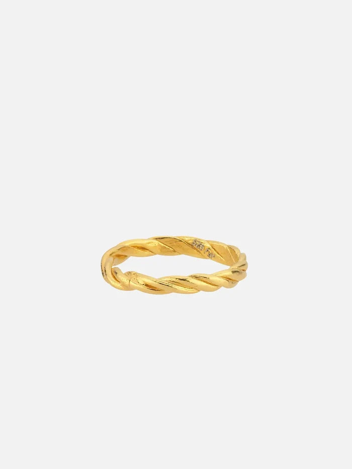JEWELS FOR JOY Spira Ring - Gold – Gold, üstten görünüm