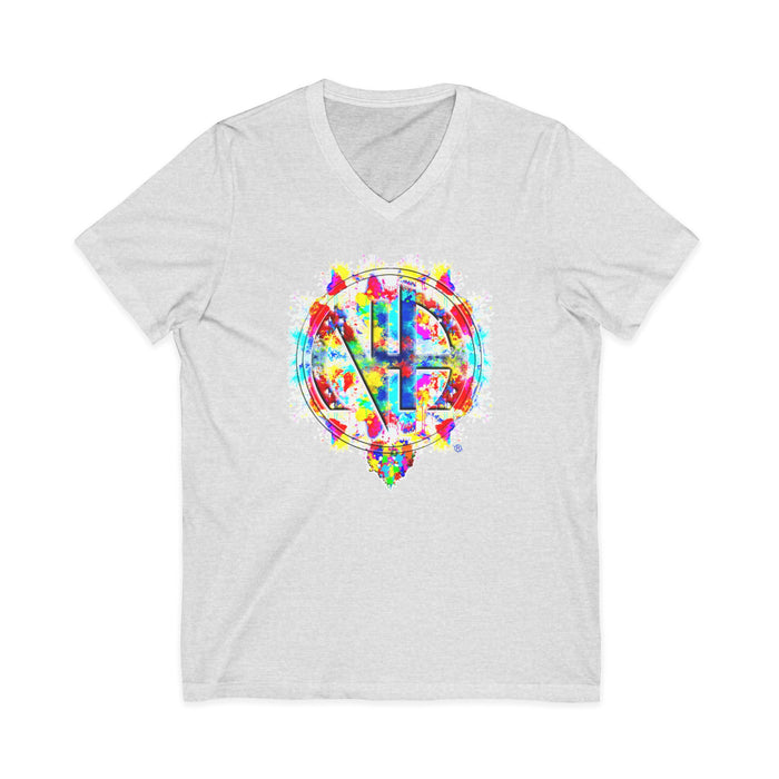 Splattered NA Symbol dtg V-Neck Tee
