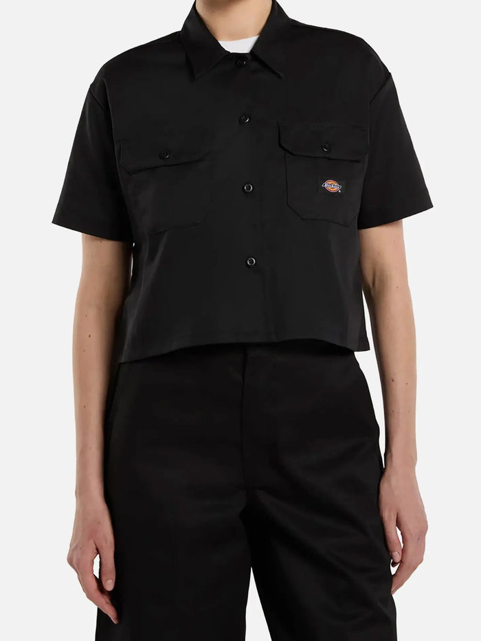 DICKIES SS Cropped Work Shirt W - Black - Uncategorized GÖMLEK