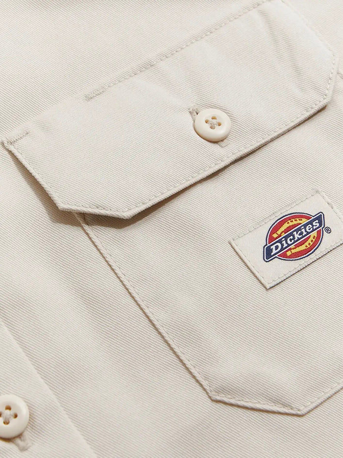DICKIES SS Cropped Work Shirt W - Whitecap Gray - Uncategorized GÖMLEK