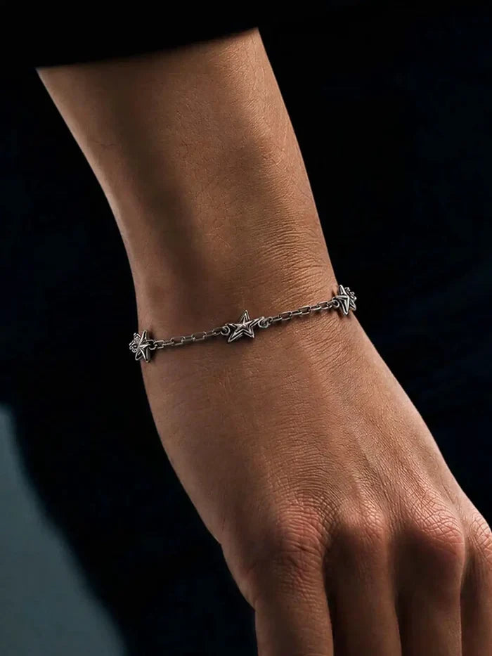 RAFTAF Star Chain Bracelet - Silver - BİLEKLİK