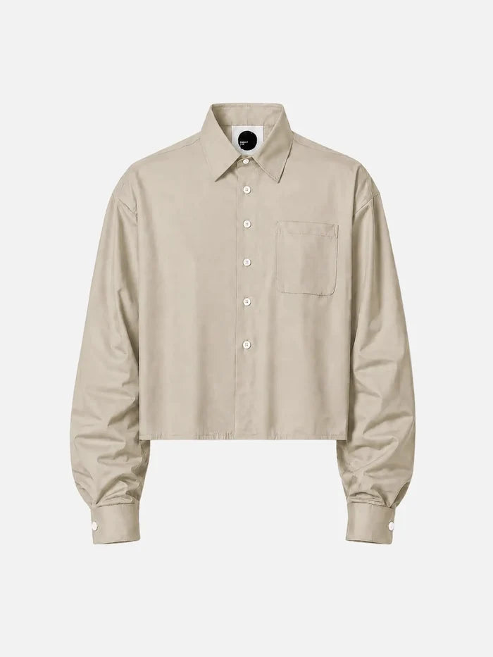 SHOPI GO Sumida Boxy Shirt - Beige - GÖMLEK