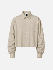 SHOPI GO Sumida Boxy Shirt - Beige - GÖMLEK