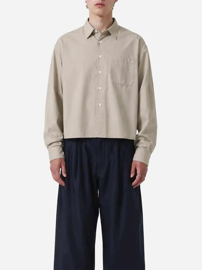 shopi go Sumida Boxy Shirt - Beige – bej, ön görünüm