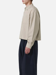 shopi go Sumida Boxy Shirt – Beige, yandan görünüm