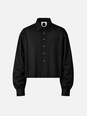 SHOPI GO Sumida Boxy Shirt - Black - GÖMLEK