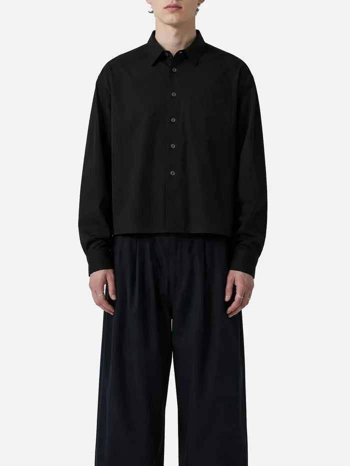 shopi go Sumida Boxy Shirt - Black – siyah, önden görünüm