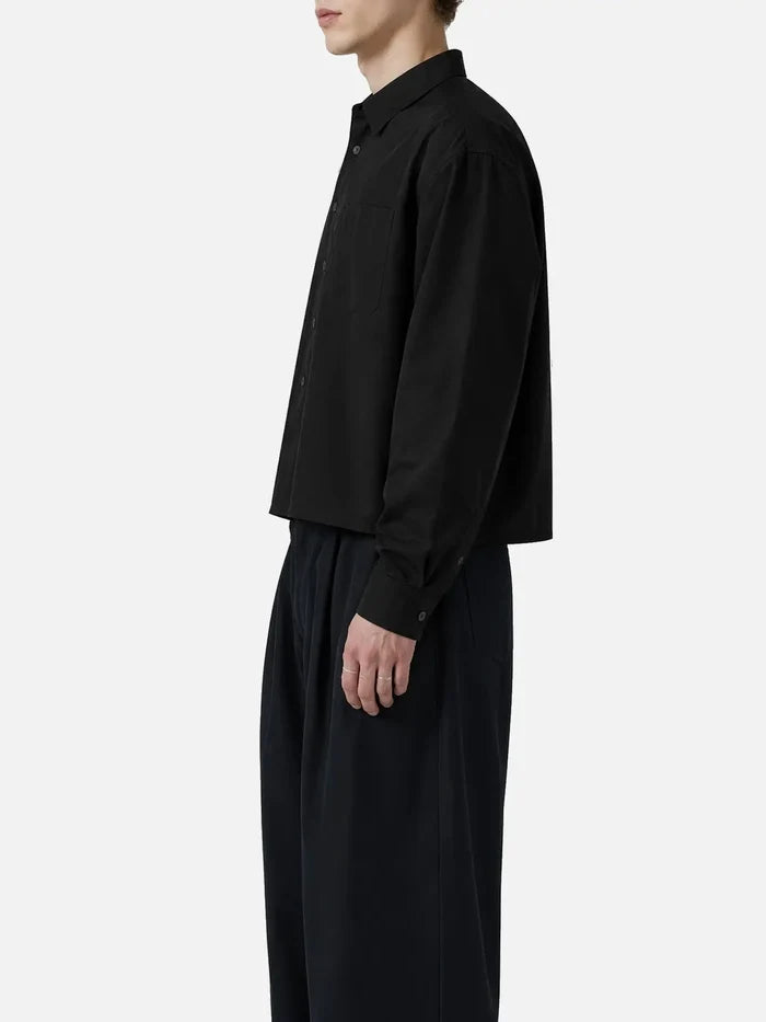 shopi go Sumida Boxy Shirt - Black – Black, yan görünüm