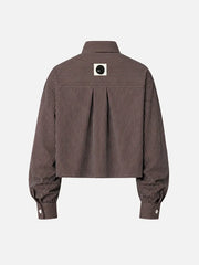 SHOPI GO Sumida Boxy Shirt - Dark Brown & White - Kategorize edilmemiş GÖMLEK