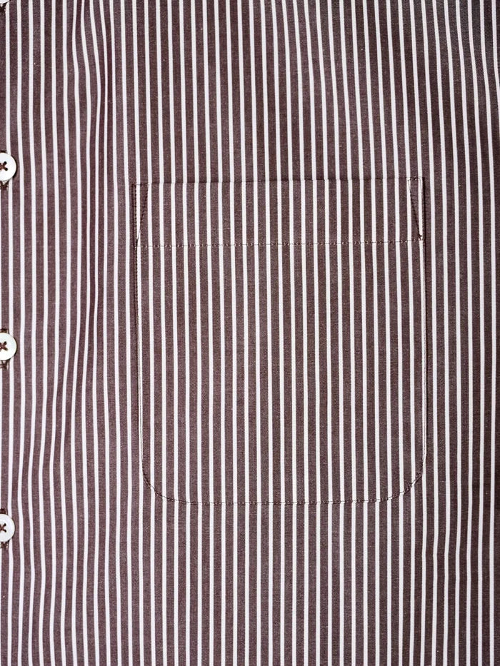 SHOPI GO Sumida Boxy Shirt - Dark Brown & White - Kategorize edilmemiş GÖMLEK