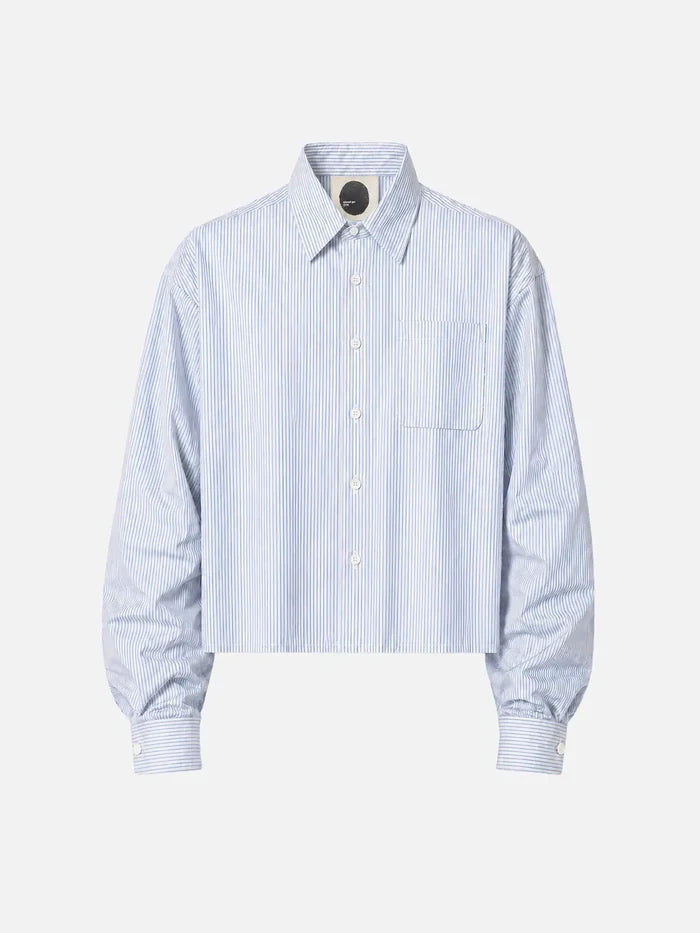 SHOPI GO Sumida Boxy Shirt - Light Blue & White - Kategorize edilmemiş GÖMLEK