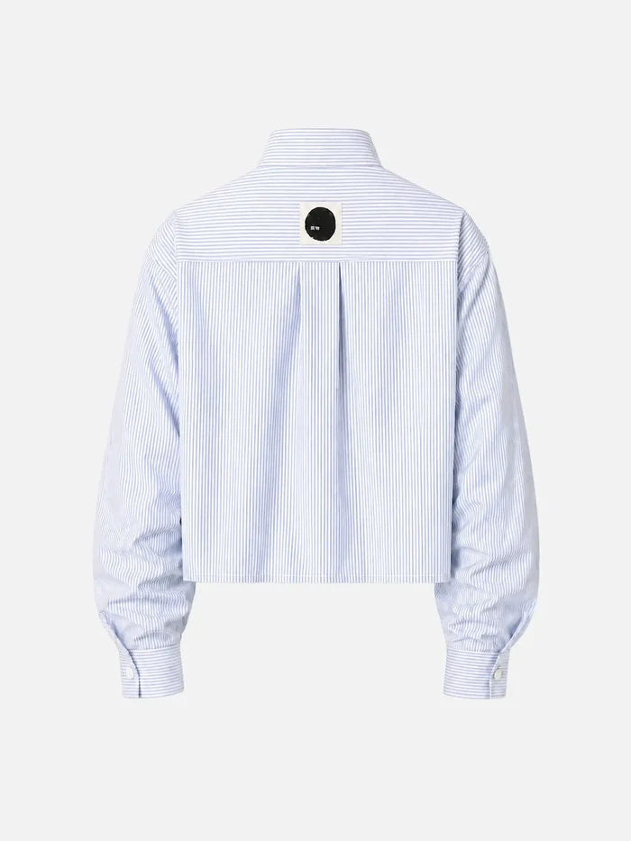 SHOPI GO Sumida Boxy Shirt - Light Blue & White - Kategorize edilmemiş GÖMLEK