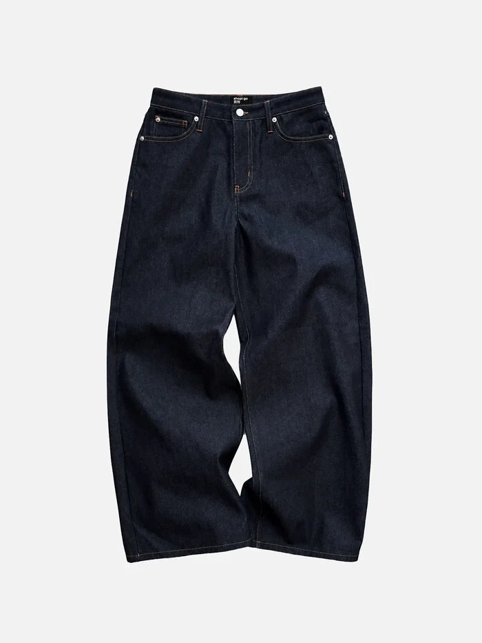 SHOPI GO Takayama Raw Denim - Navy Blue - PANTOLON