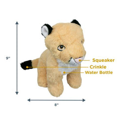 Tall Tails Crunch Mountain Lion Plush Durable Dog Toy