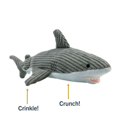Tall Tails Crunchy Shark Toy for Dogs (14")