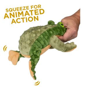 Tall Tails Twitchy Frog Plush Durable Dog Toy 9"