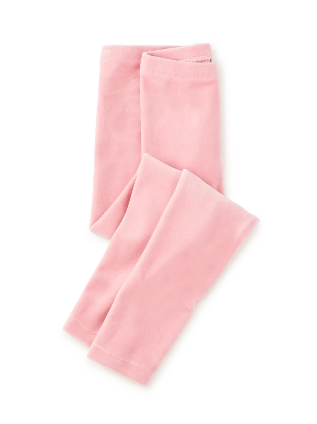 Tea Collection Velour Leggings in Honeysuckle Rose