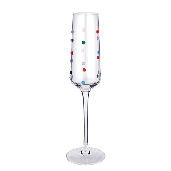 The Beaded Champagne Flute-Confetti