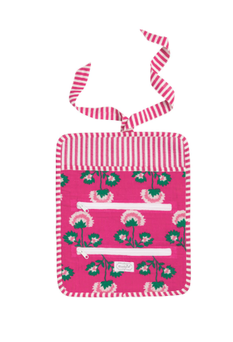 The Block Print Jewelry Roll-Pink