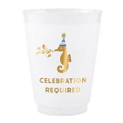 The Celebration Required Frosted Cups-Seahorse