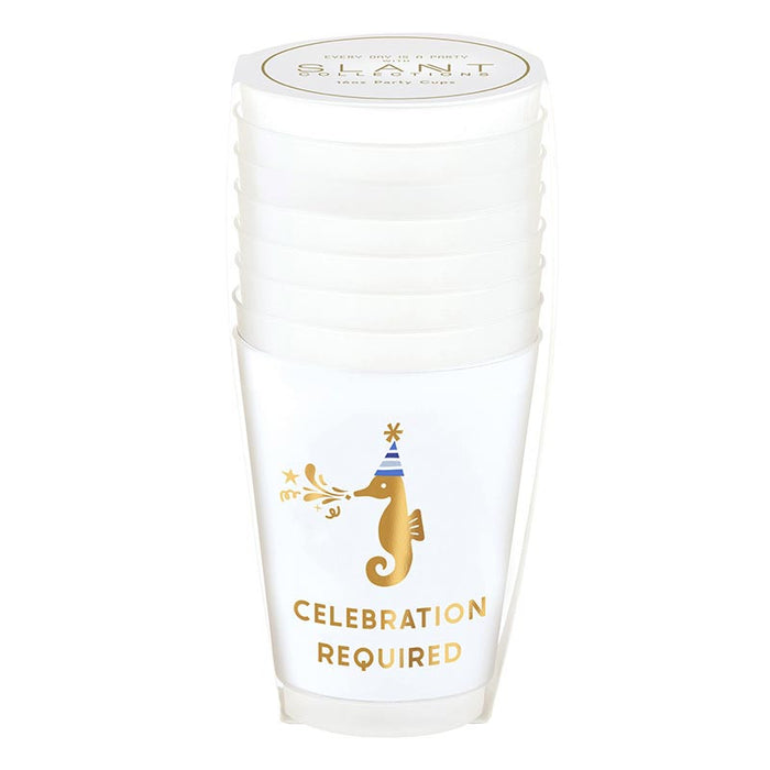 The Celebration Required Frosted Cups-Seahorse