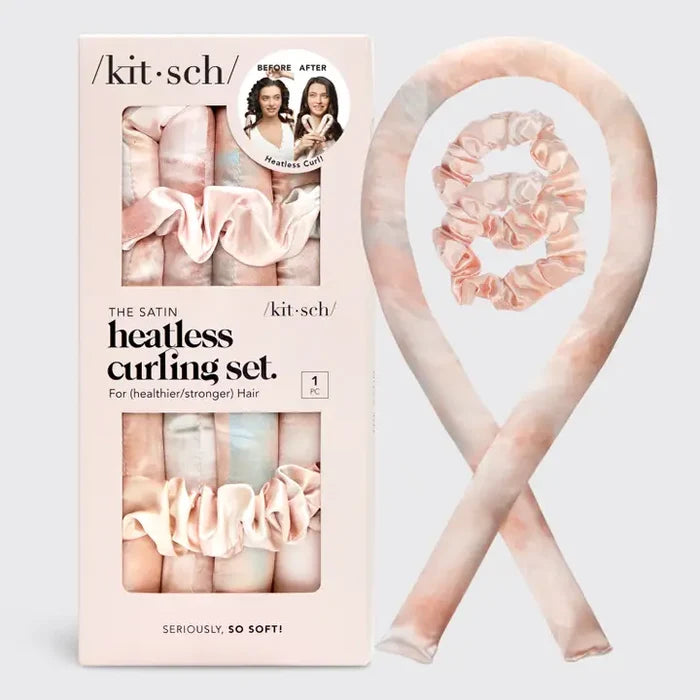 The Satin Heatless Curling Set-Sunset Tie Dye