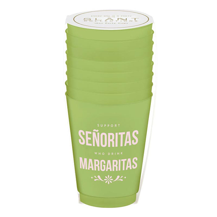 The Senorita Marg Frosted Cups-Green