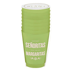 The Senorita Marg Frosted Cups-Green