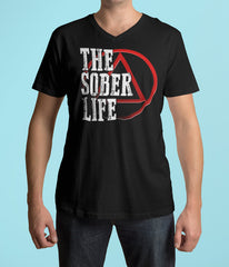 The Sober Life AA V-Neck Tee