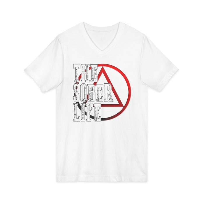 The Sober Life AA V-Neck Tee
