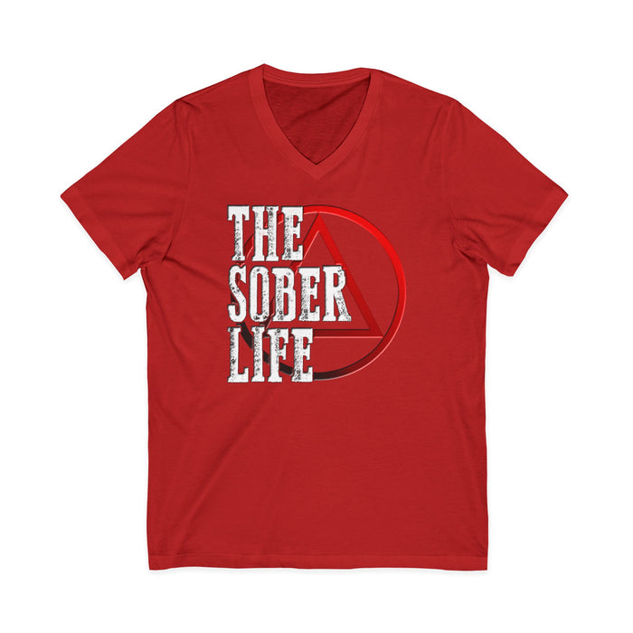 The Sober Life AA V-Neck Tee