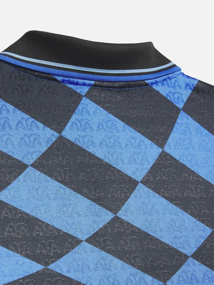 ADIDAS ORIGINALS Thrasher x AFA Argentina Jersey – siyah/mavi, yaka detayı