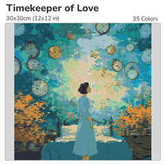 Timekeeper of Love Diamond Painting Kit-30x30cm (12x12 in)-Heartful Diamonds